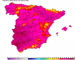 mapa de temperaturas de España
